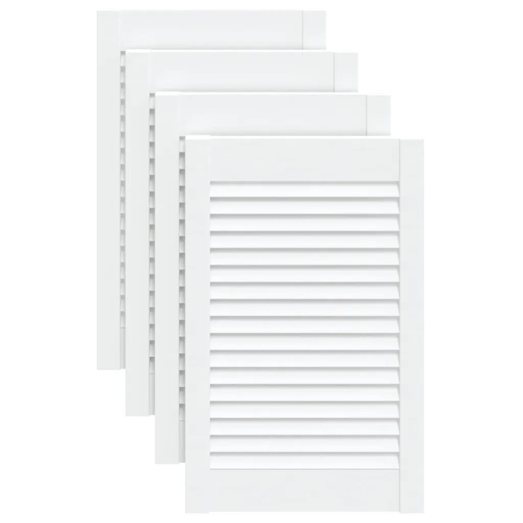 Ante a Lamelle 4 pz Bianche 61,5x39,4 cm in Legno di Pino 151153