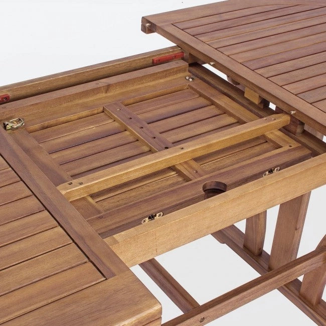 Tavolo Ovale Allungabile Legno Marrone da Esterno 150–200 - SERENITY