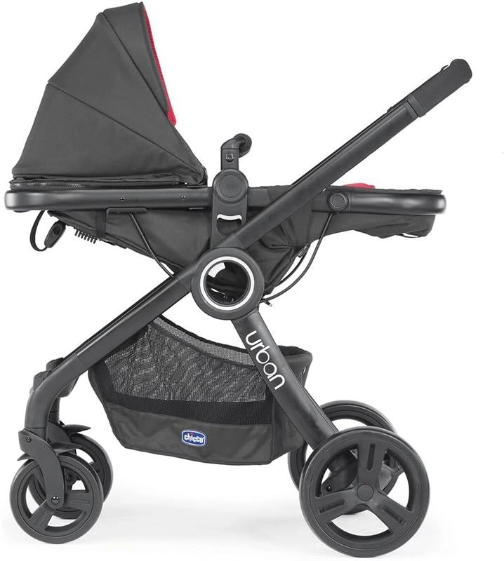 URBAN PLUS STROLLER BLACK DA NAVICELLA A PASSEGGINO - CARROZZINA SEMIRIGIDA - SEDUTA REVERSIBILE - CHIUSURA COMPATTA