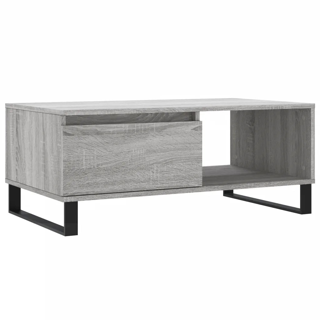 Tavolino Salotto Grigio Sonoma 90x50x36,5 cm Legno Multistrato 830578