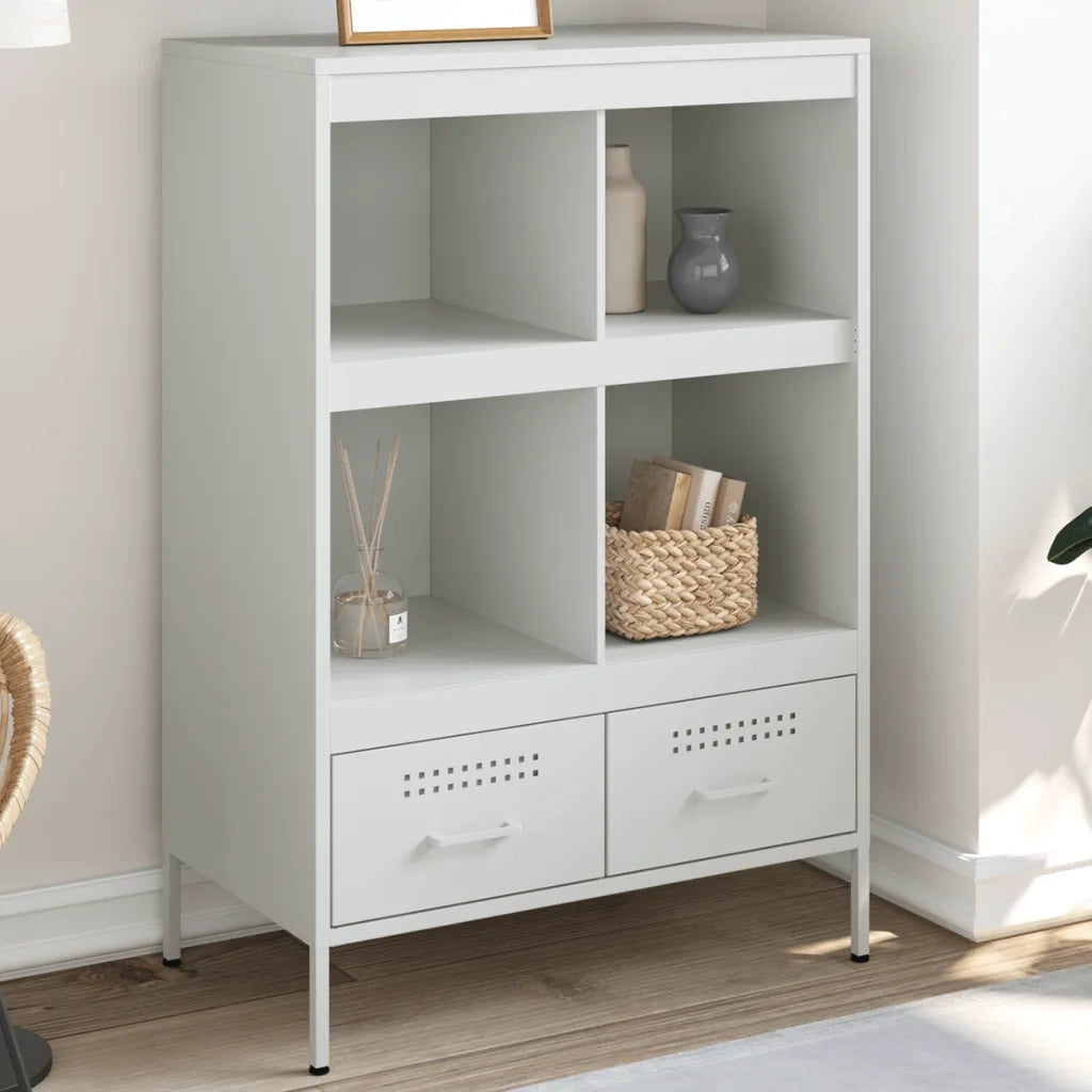 Credenza | Madia | Buffet da pranzo | Armadio da pranzo Bianca 68x39x101,5 cm in Acciaio