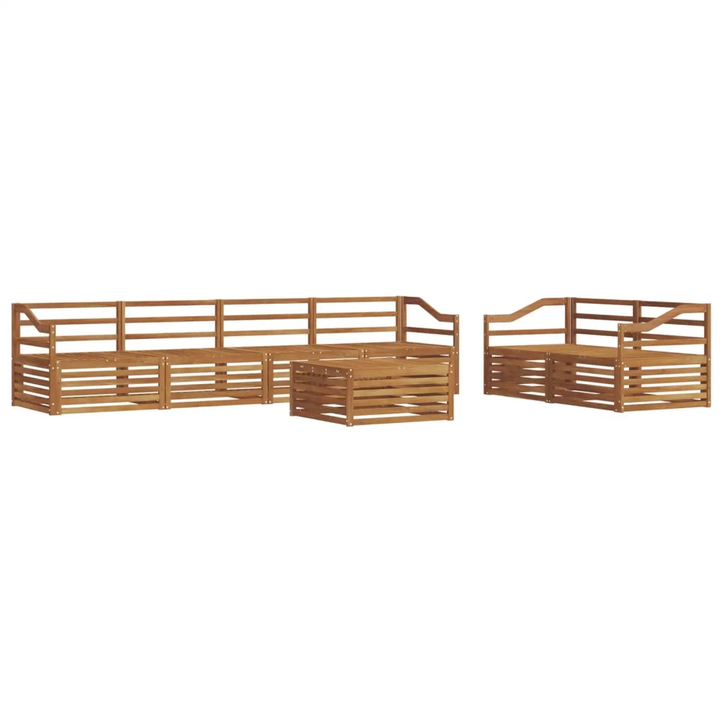 Set di divani da esterno 7 pcs Naturale