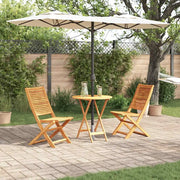 Set Bistro Pieghevole 3 pcs Marrone Legno di Acacia Massello 3375694