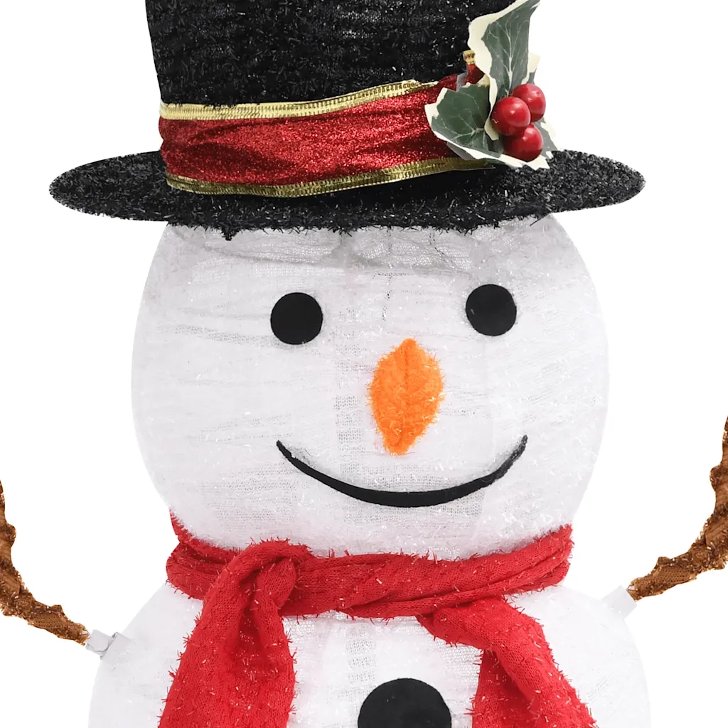 Figura Natalizia Pupazzo di Neve a LED Tessuto Pregiato 60 cm cod mxl 58607
