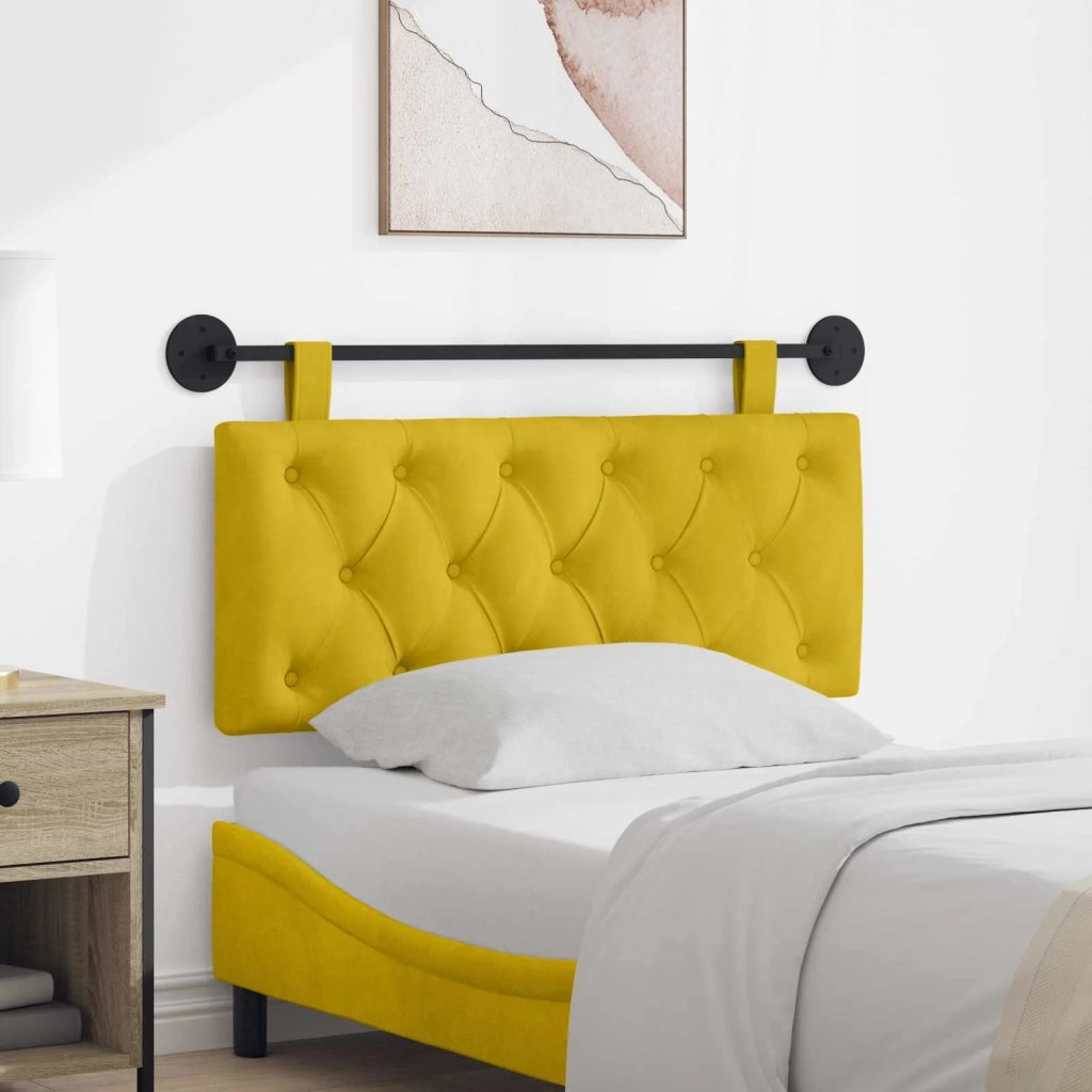 Testiera | Testata sospesa Con luce LED Giallo Velluto