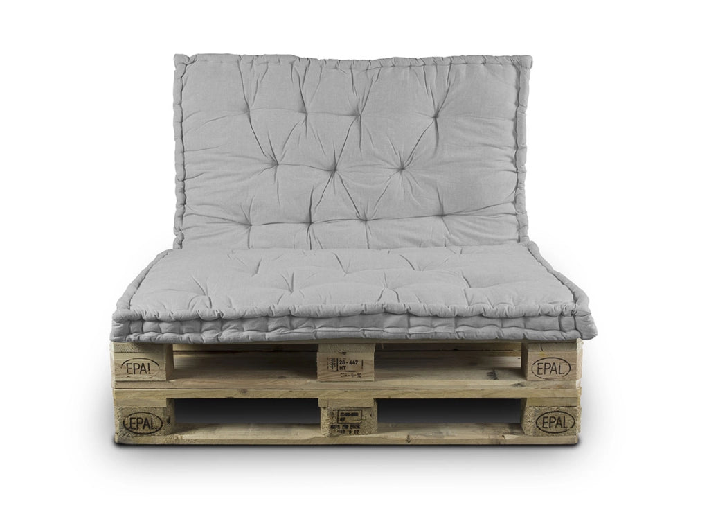 Cuscino Mattonella Per Seduta-Schienale Divani Pallet Cuscino Per Bancale - 60x60 - Grigio