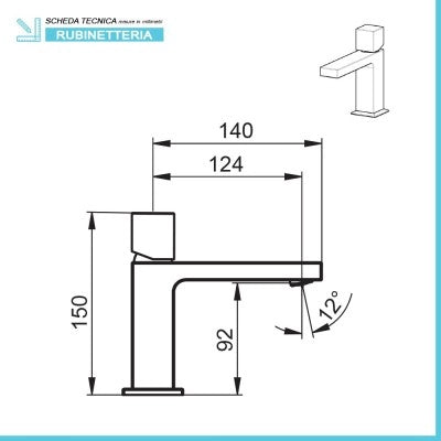 Set miscelatori lavabo e bidet senza leva cromato lucido  Torre
