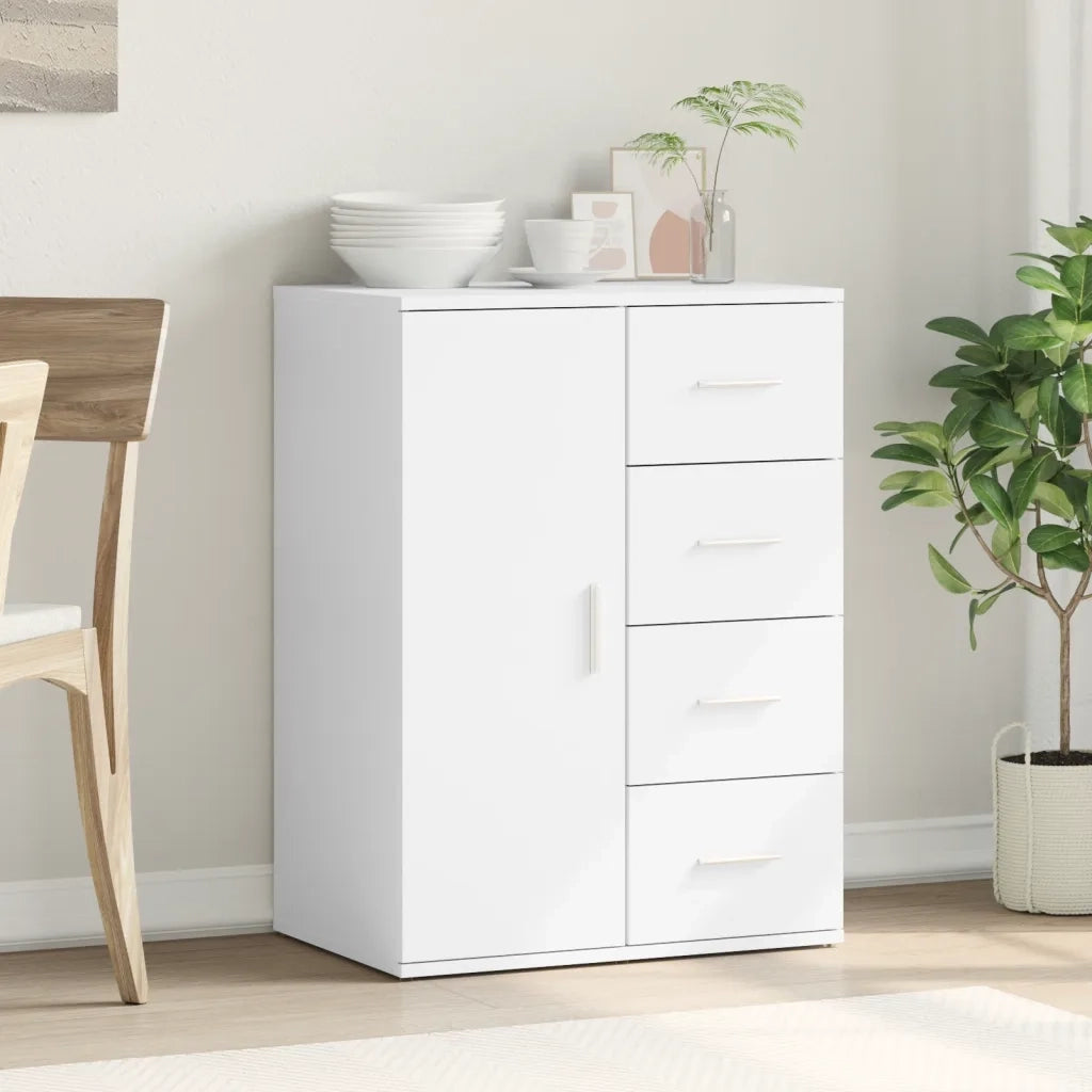 Credenza | Madia | Buffet da pranzo | Armadio da pranzo Bianca 59x39x80 cm in Legno Multistrato