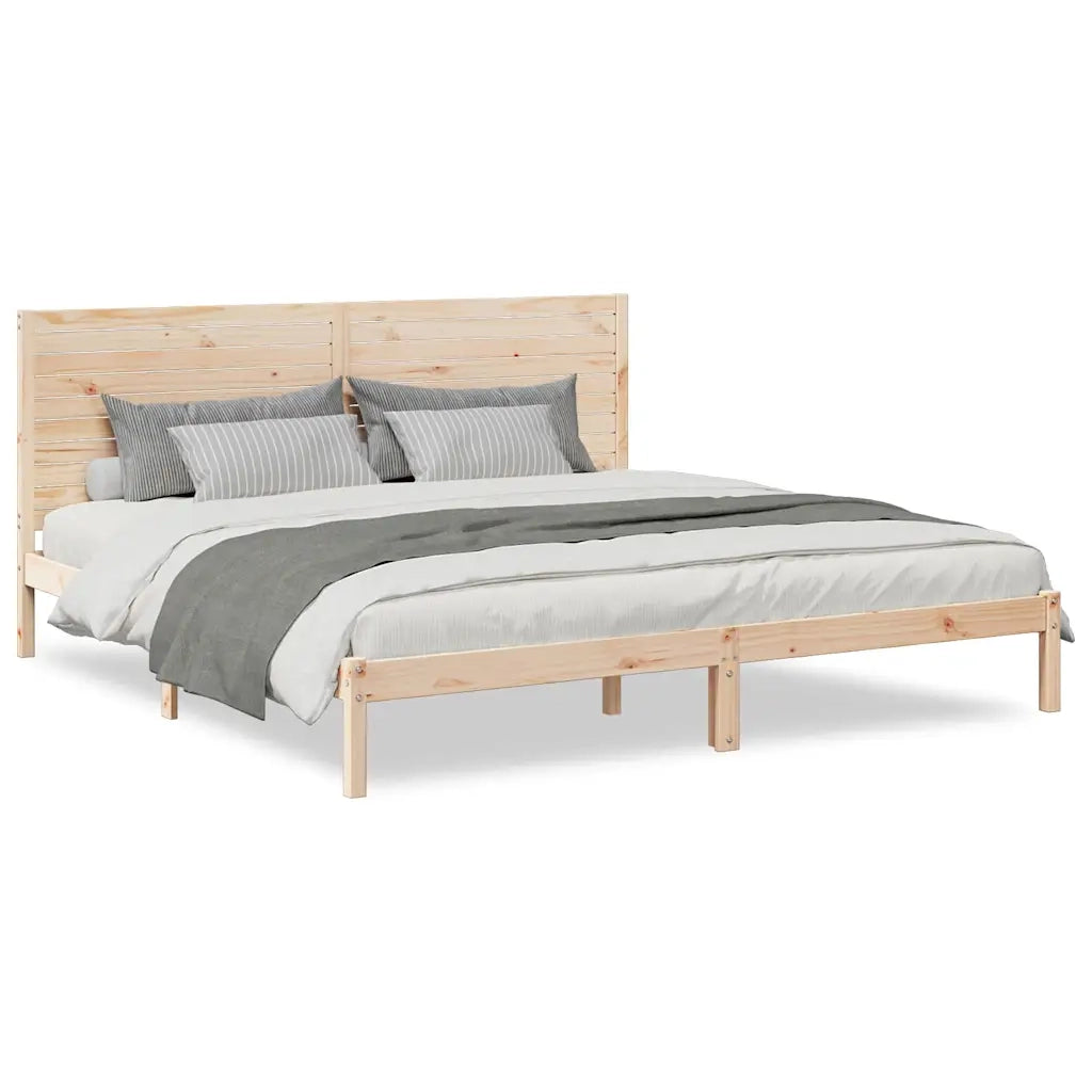 Giroletto Extra Lungo senza Materasso-Struttura Letto 180x210 cm Legno Massello 513840