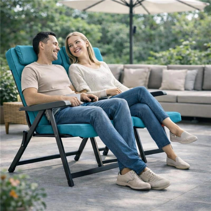 MAURY'S SEDIA ROMA IN POLICOTONE CON POGGIATESTA EXTRACONFORT, 6 POSIZIONI, COLORE PETROLIO
