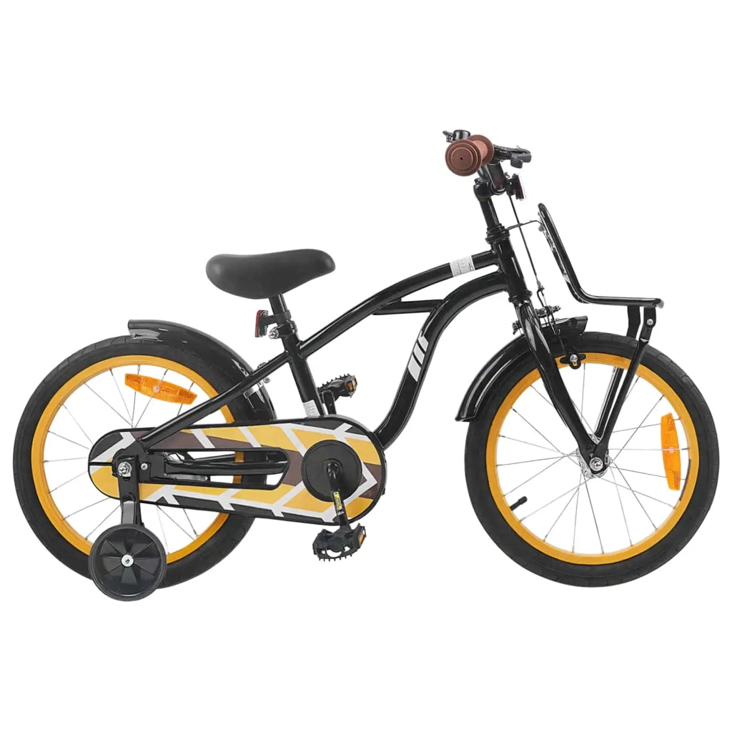 Bicicletta per Bambini 16 Pollici per bambini di 4-6 anni Nero