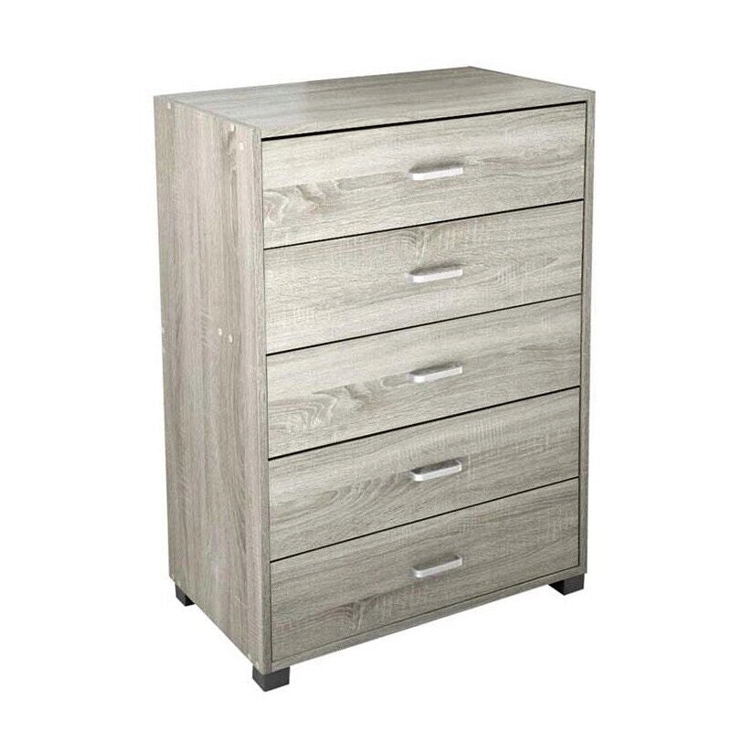 CASSETTIERA 5 CASSETTI ERMES IN LEGNO OLMO 68X40X H 101 CM