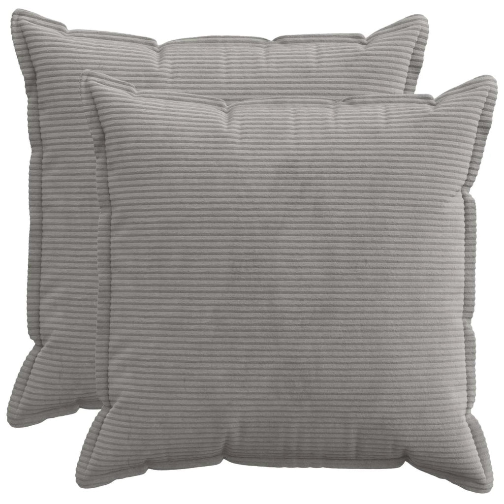 Federa 2 pz HOUTEN Grigio Chiaro 55 x 55 cm corduroy 920415