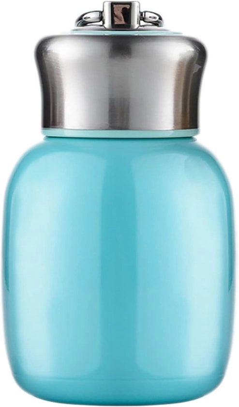 Termos di vetro 200 ml - Fiasco di acqua isolato a vuoto - Blu