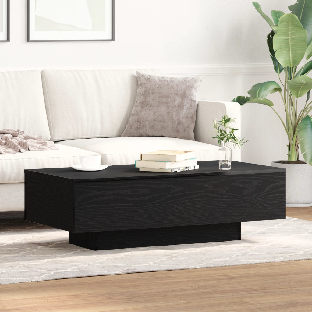 Tavolino da caffÃ¨  Nero Rovere 100x30x36,5 cm Legno ingegnerizzato