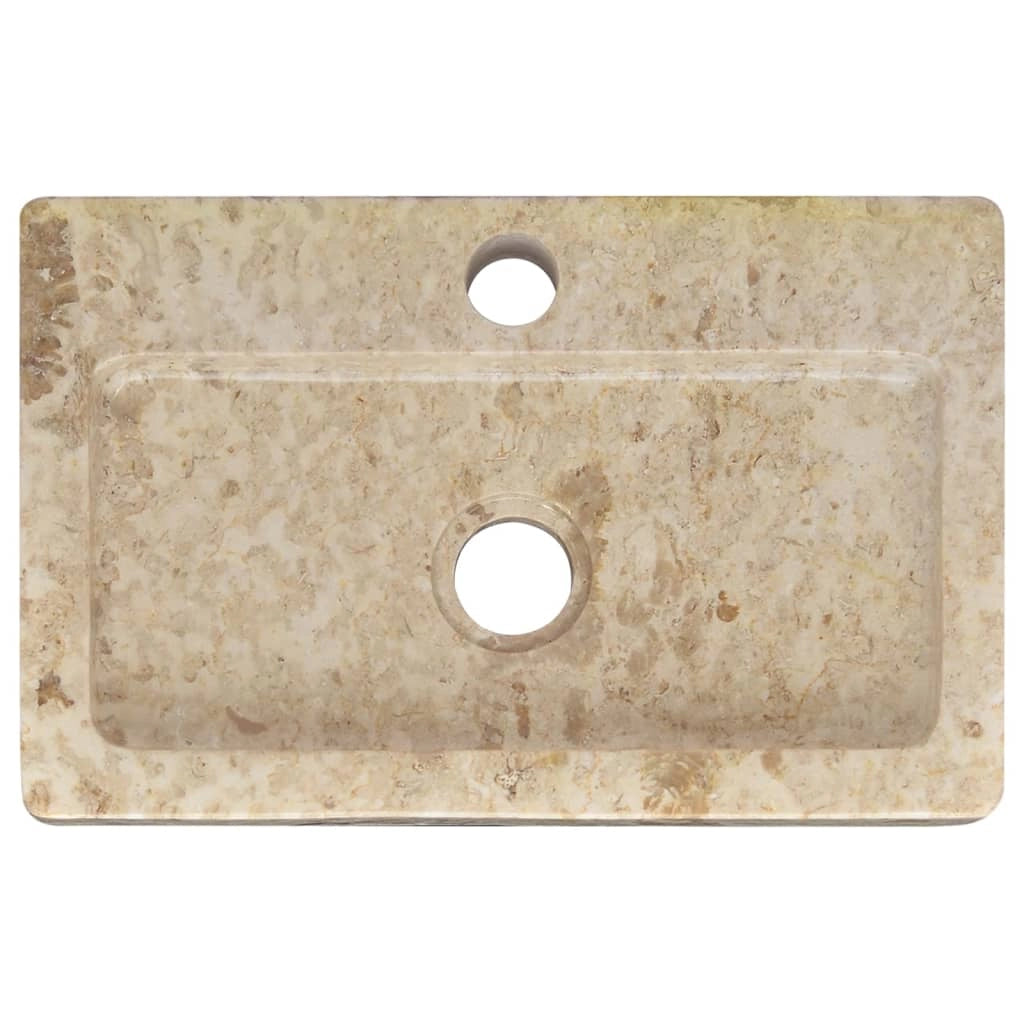 Lavandino da bagno lavabo da appoggio lavabo da WC lavabo da bagno lavabo da interno 38 x 24 cm marmo crema 02_0002830