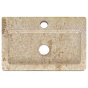 Lavandino da bagno lavabo da appoggio lavabo da WC lavabo da bagno lavabo da interno 38 x 24 cm marmo crema 02_0002830