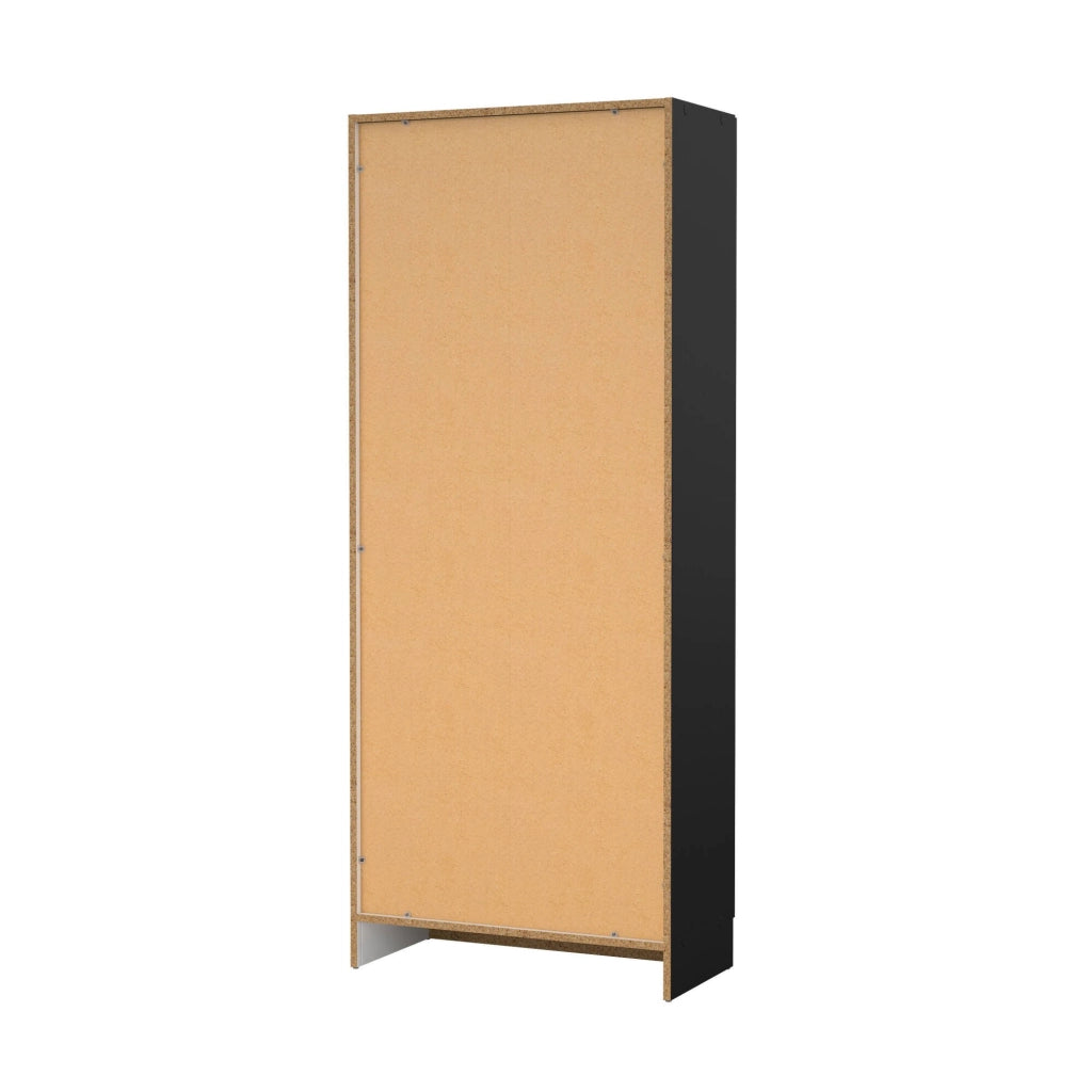 Scarpiera Erinni, Mobile portascarpe, Armadio da ingresso multiuso, Mobiletto per calzature, 69x35 h170 cm, Nero
