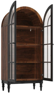 Cassa da Cucina - Legno - Curva - Indipendente - Porta in Vetro