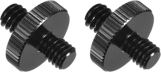 Adattatore da microfono a stativo - set da 2 pezzi - da 1/4 a M6 - per microfono a stativo a supporto per camera