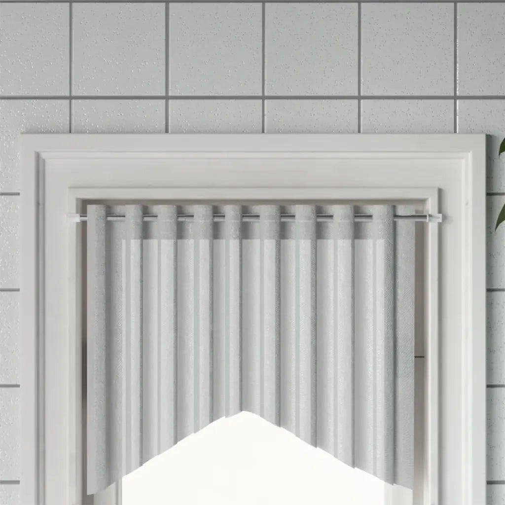 Binari per Tende 2 pz Bianco e Argento 40-60 cm Alluminio CFW9260950
