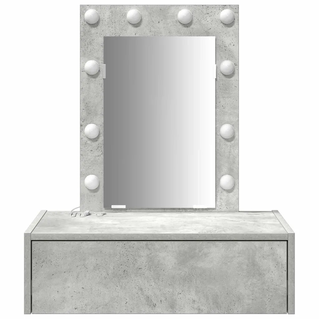Toeletta | Tavolo da Trucco Grigio 60 x 40 x 70 cm Legno multistrato