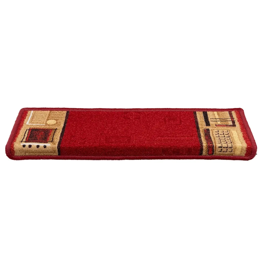 Tappetini per Scale Autoadesivi 10 pz 65x21x4 cm Rossi
