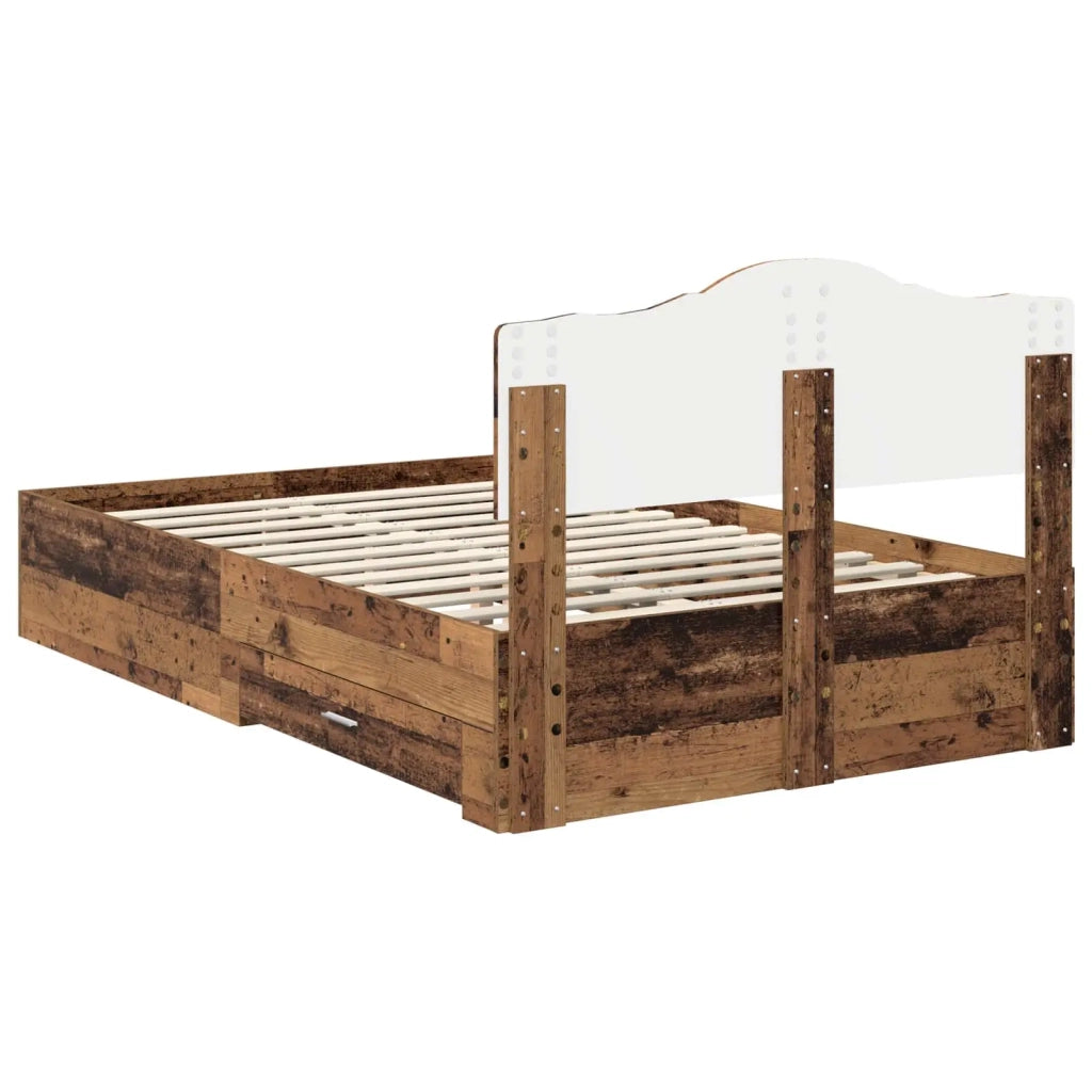 Struttura del letto con testiera Legno vecchio 120 x 190 cm 3413227