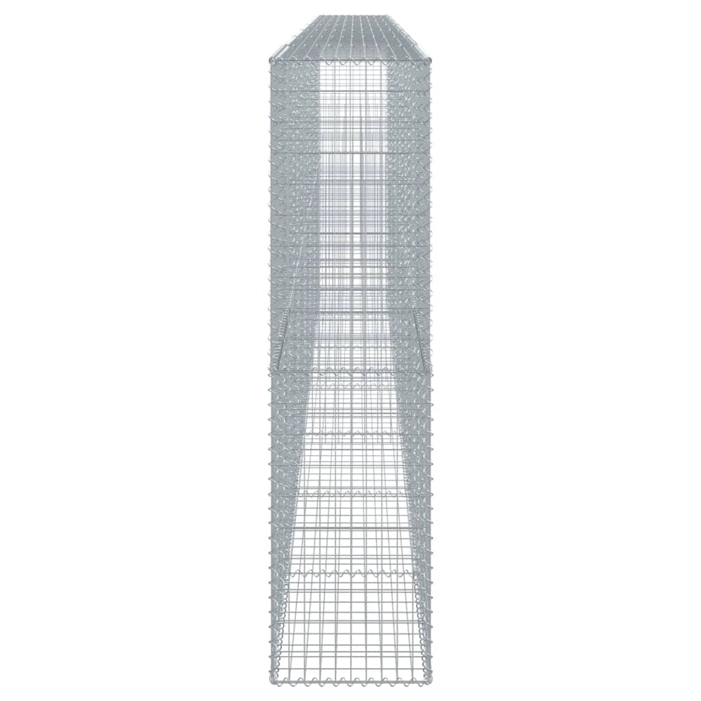 Gabbione recinto a gabbia muro di contenimento con coperchio 700 x 50 x 200 cm ferro zincato argento 02_0040195