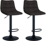 Set di 2 sgabelli da bar Jerry Fabric nero,nero