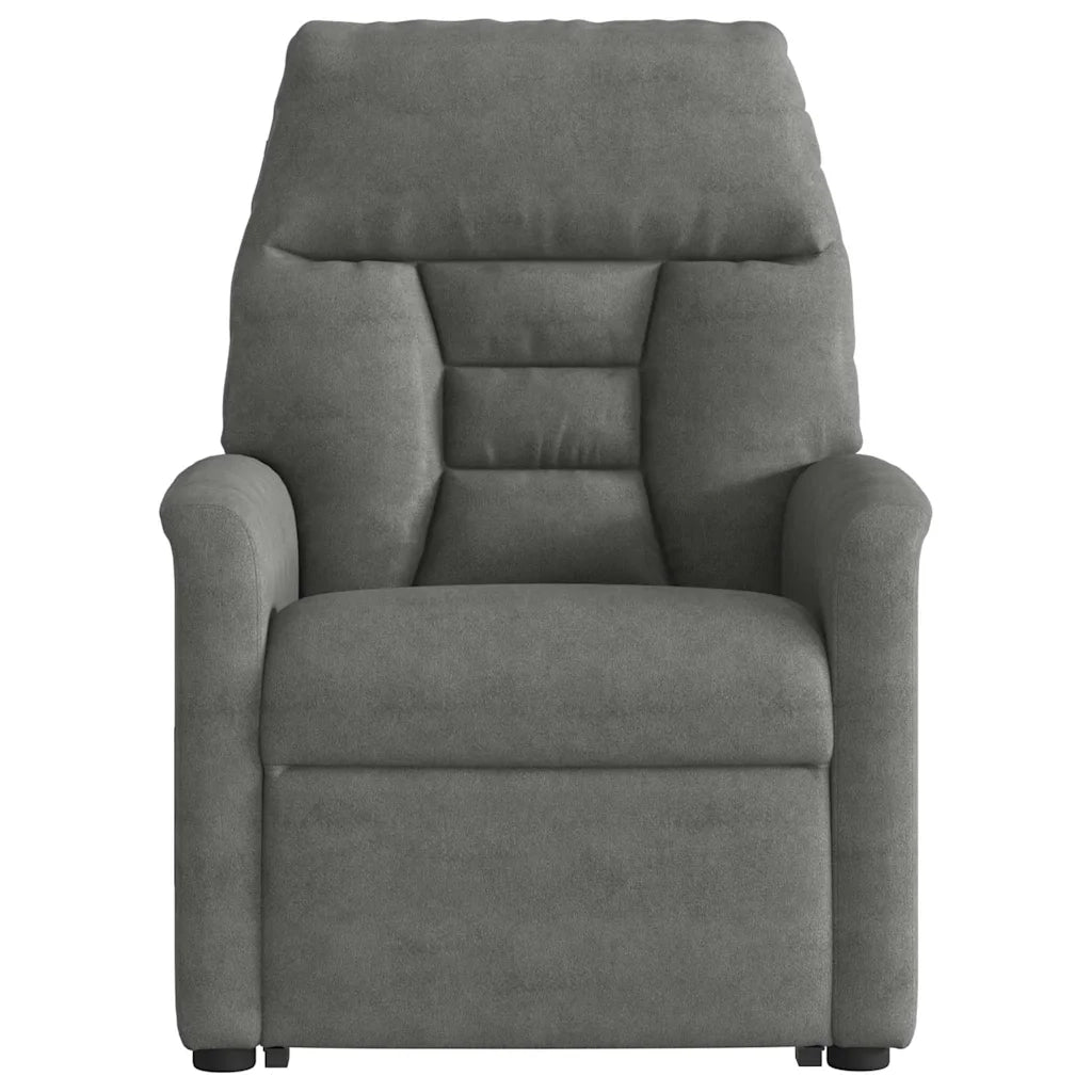 Divano Sedia-Poltrona Alzapersona Reclinabile Grigio Scuro Microfibra