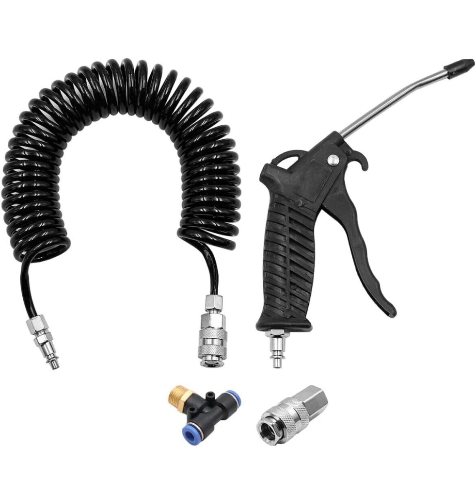 Kit Pulizia Pistola aria compressa Soffiaggio con Raccorderia e tubo flessibile per cabina camion