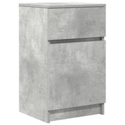 Comodino | Armadio da Notte | Mobiletto da notte Grigio Cemento 39x35x65 cm in Legno Multistrato