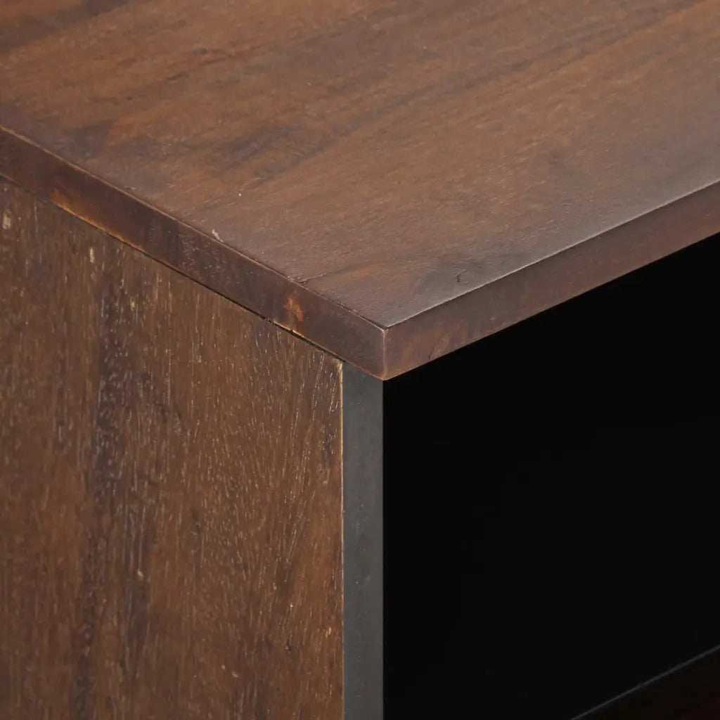 Mobile Porta TV-Mobile per TV-Credenza TV Marrone 70x34x46 cm in Legno Massello di Mango