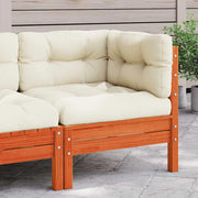 Divano Angolare Giardino Cuscini Marrone Cera Massello di Pinocod mxl 110709