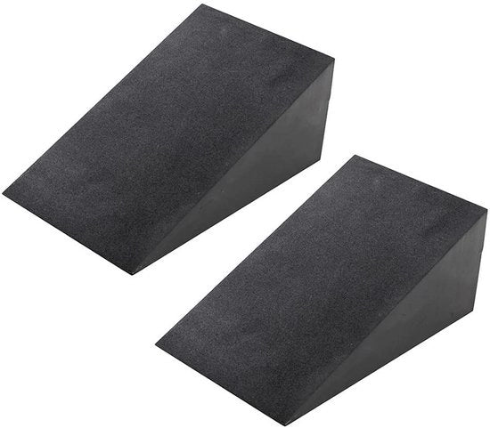 Set di Yogablocco da 2 pezzi - Hamburger con supporto per squat - Materiale EVA - Nero - Alta qualità e durata - Dimensioni 15 x 12 x 5 cm - Blocchi per squat