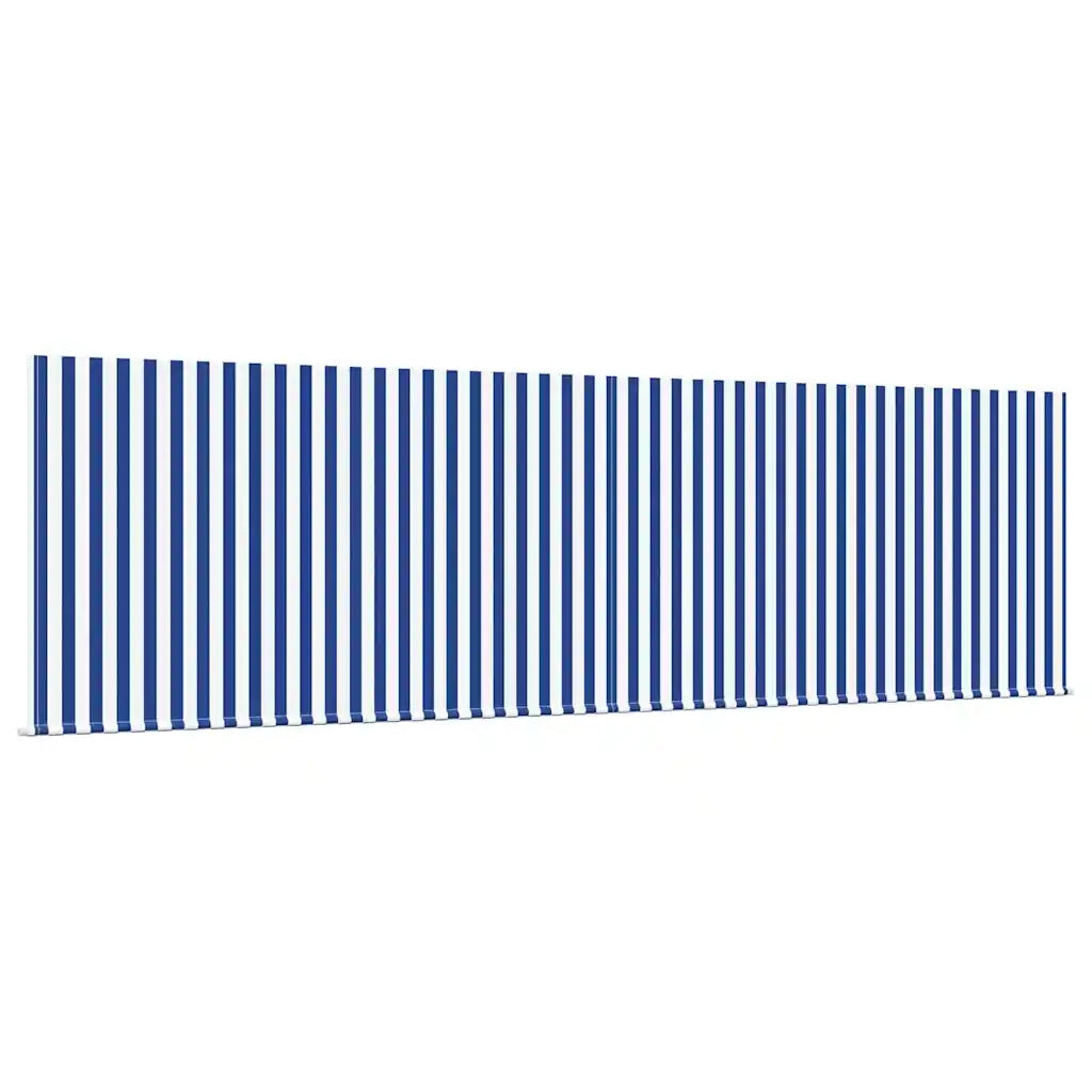 vidaXL Tenda Retrattile Blu e bianco 450 × 300 cm Tessuto