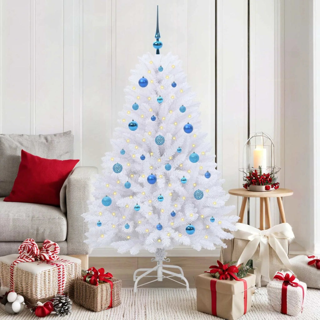 Albero di Natale Artificiale con Rami Pieghevoli Bianco 150 cm 3426592