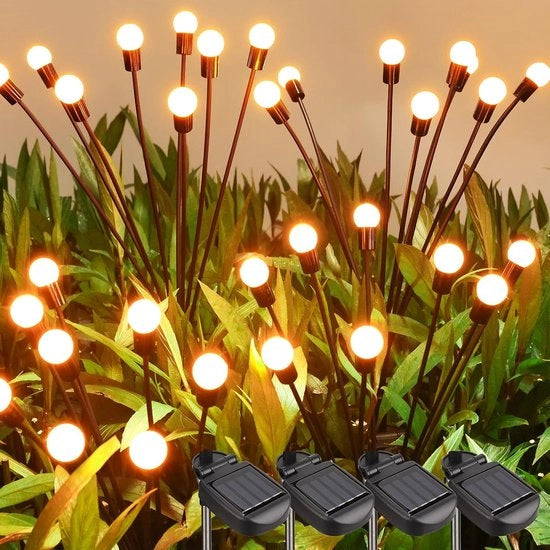 4 zonnelampen per 32 led esterne - IP65 - acqua resistente - lampada solare per giardino - per ombau - terrazza - balcone - ponte pedonale - decorazione