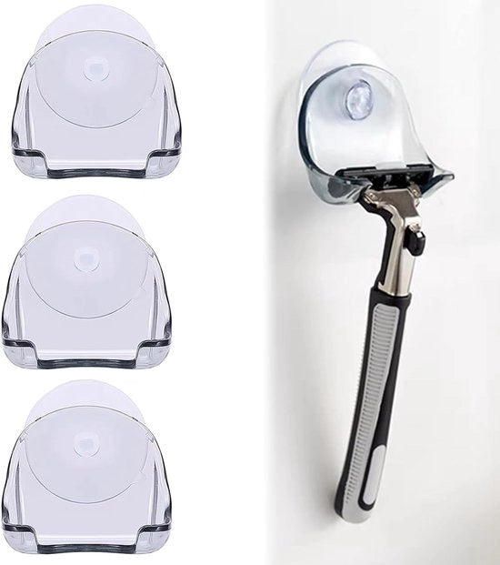 Supporto per Rasoiere a Viti con 3 Viti di Suction per Montaggio a Parete
