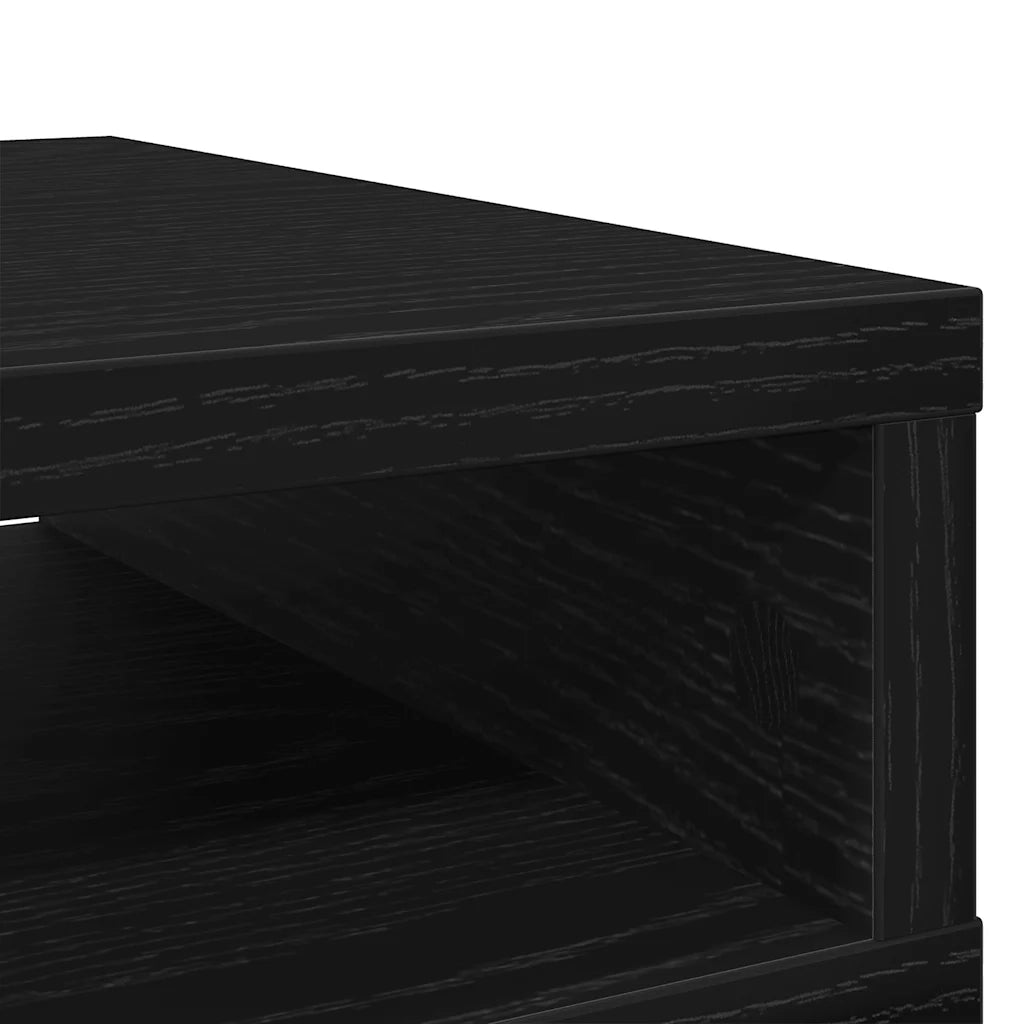 Supporto per Monitor Rovere Nero 50x27x15 cm in Truciolato