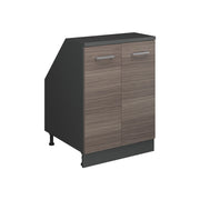 Mobile cucina sottotetto R-Line Grigio nobile/Antracite 60 cm con 2 porte, carcassa 60 cm profondità Vicco