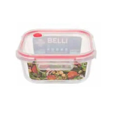 Contenitore ermetico quadrato in vetro 800 ml 16×16 cm