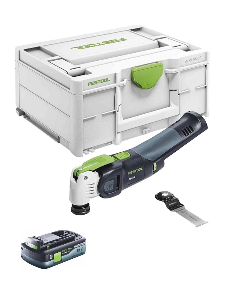 Utensile Multifunzione FESTOOL VECTURO OSC 18 E-Basic (1 x 4,0 Ah + Systainer SYS3 M 187)