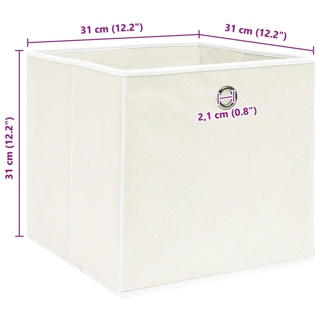 Scatole 4 pz Bianche 32x32x32 cm in Tessuto cod mxl 51226