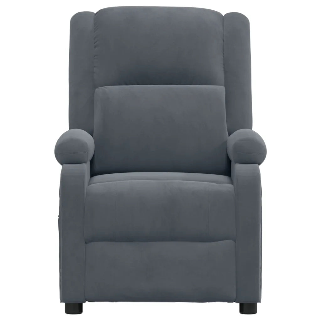 Poltrona Reclinabile Grigio Scuro in Velluto 342400