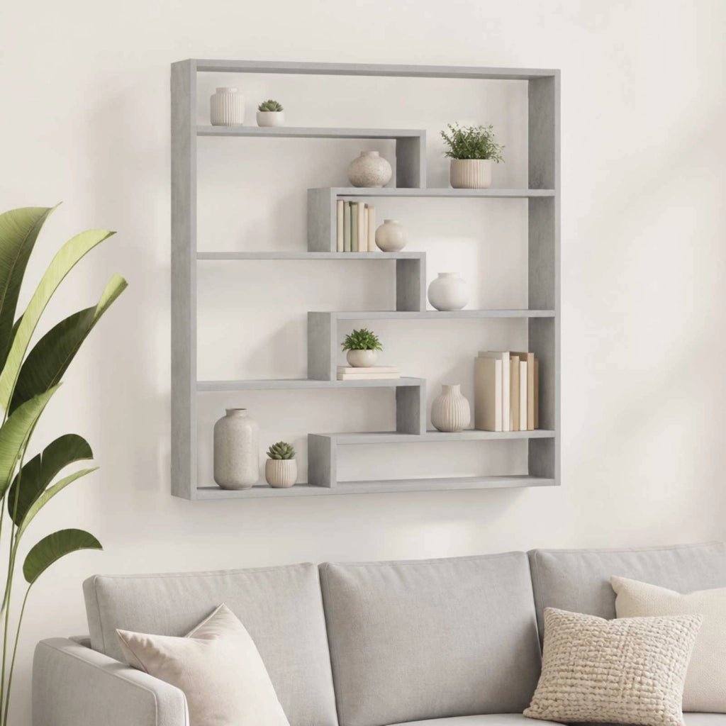 Scaffale da parete Grigio Cemento 103 x 17 x 102 cm 8015019