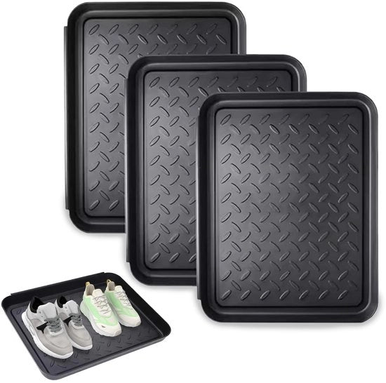 Rack per scarpe 3-delic - Antiscivolo - Piastra d'assorbimento - Impermeabile - Robusto - 36 x 28 x 2,5 cm - Piastra per scarpe