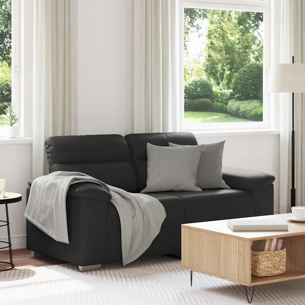 Divano a 2 Posti-Sofa 2 Posti nero 120 cm in similpelle 685548