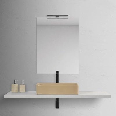 Mensolone bagno 110 cm grigio chiaro per lavabo da appoggio Master